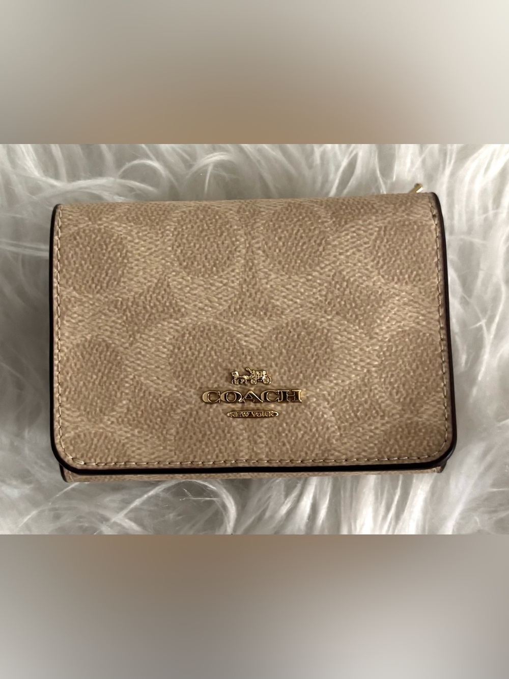 Coach Detachable Tan Signature Wallet
